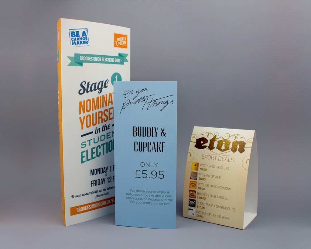 Table Tents Printing Manchester